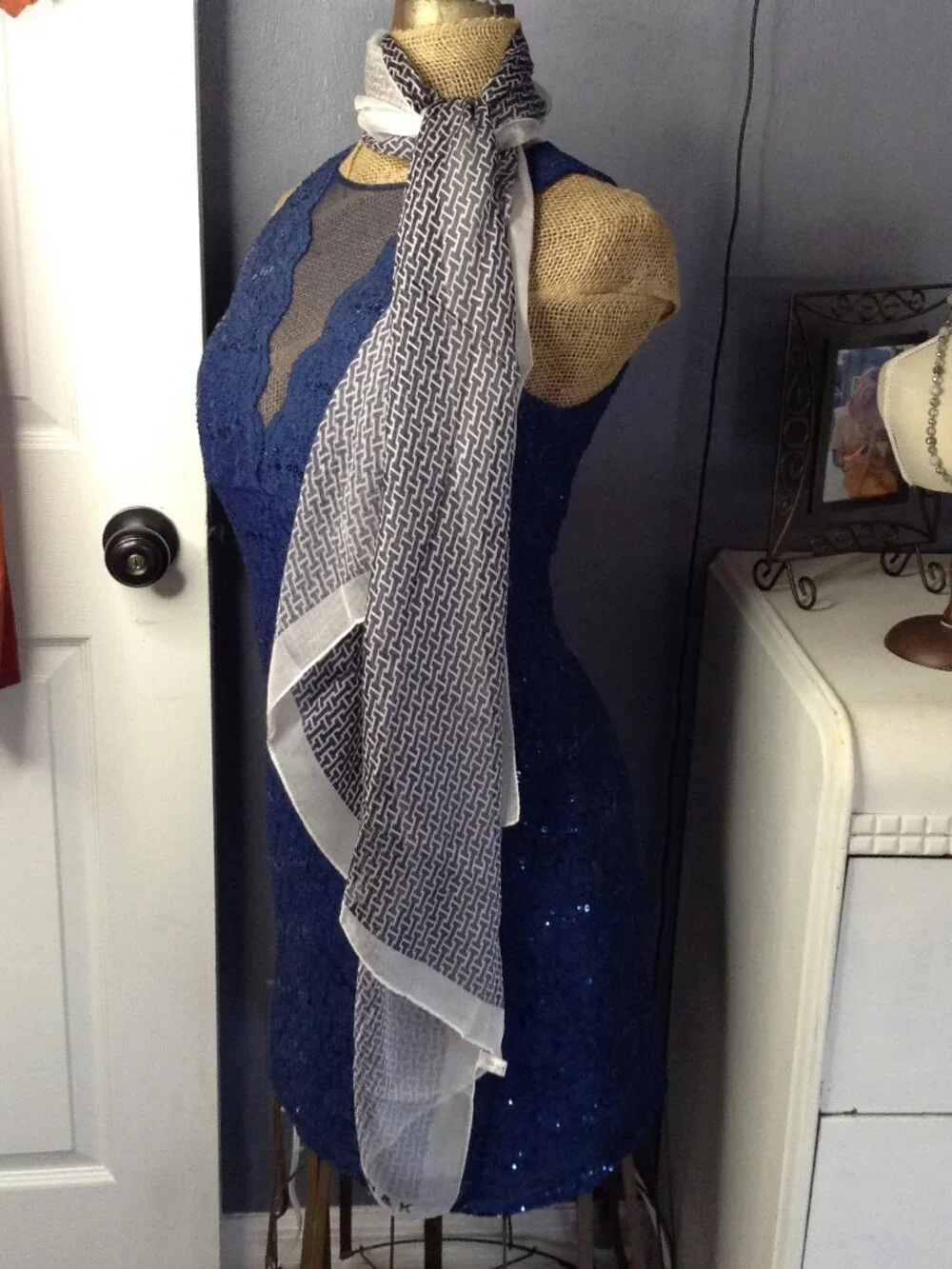 VTG 70-90's Silk N&K Ombre Hand Rolled Scarf/Shawl Quiet Lux Quality Silk Sexy